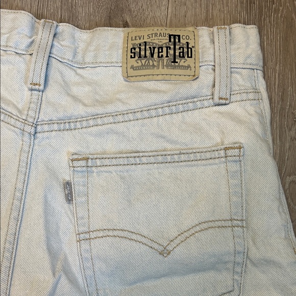 Levi's Silver Tab Light Blue Denim Mom Shorts - Picture 5 of 5